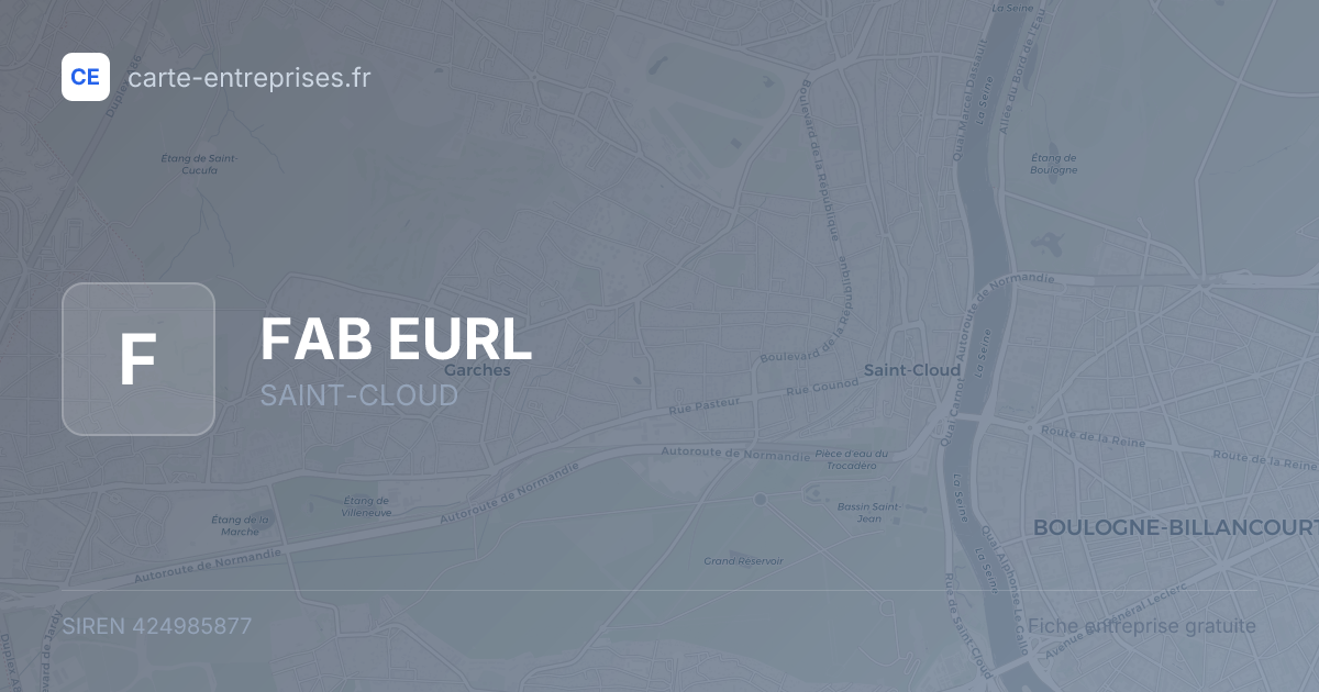 FAB EURL — 424985877 — fiche entreprise