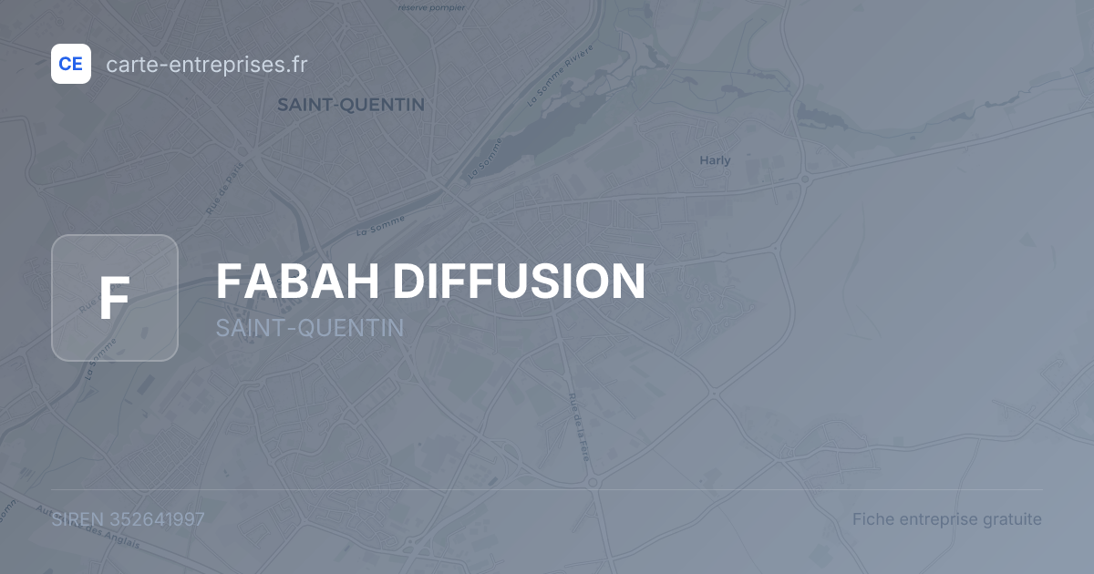 FABAH DIFFUSION — 352641997 — fiche entreprise