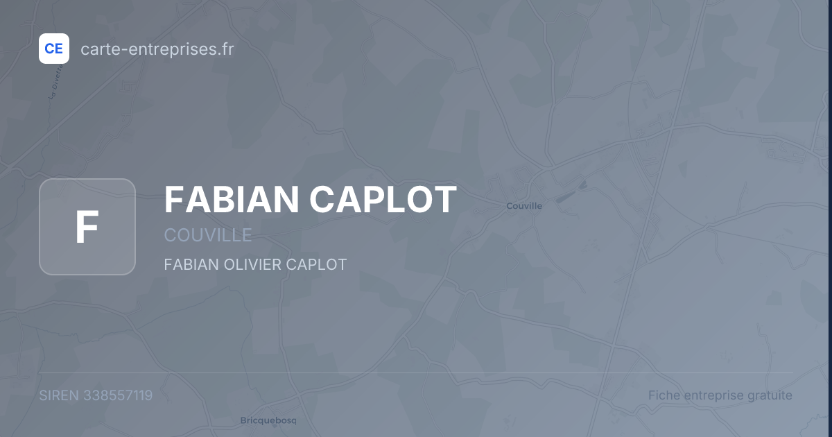FABIAN CAPLOT — 338557119 — fiche entreprise