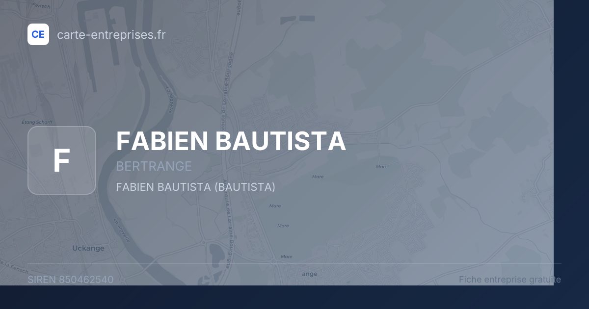 FABIEN BAUTISTA — 850462540 — fiche entreprise