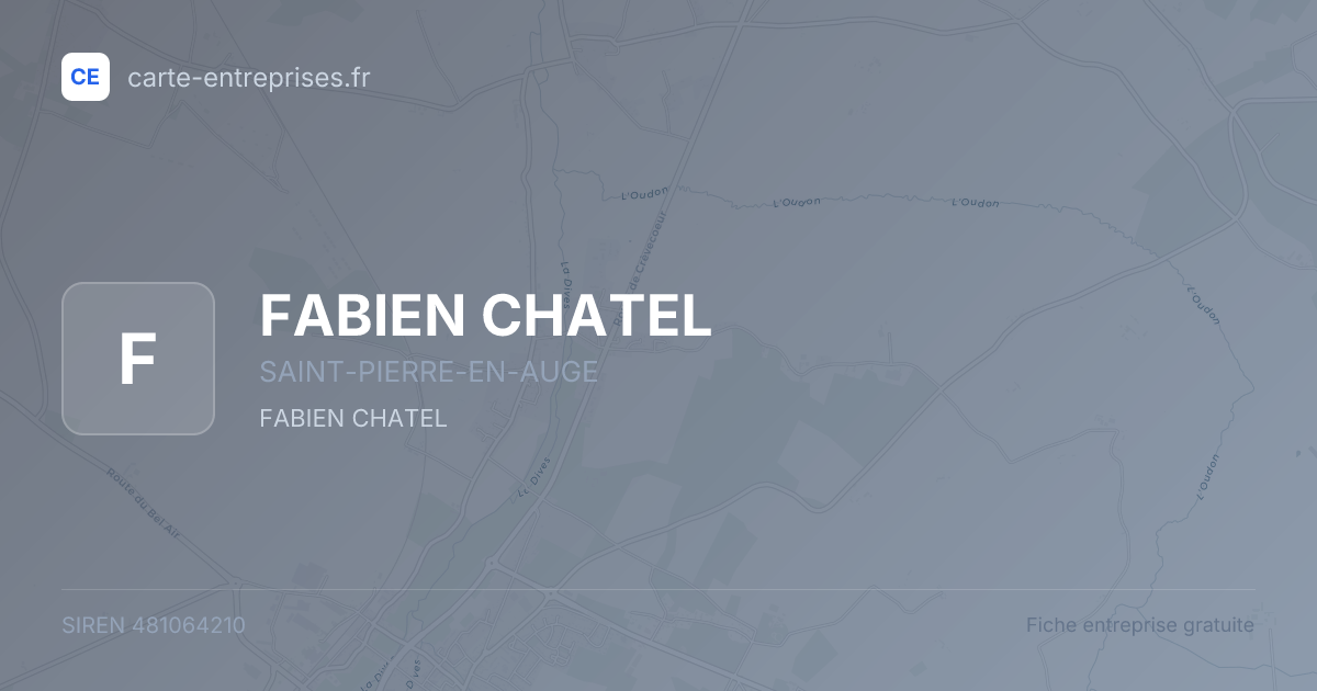 FABIEN CHATEL — 481064210 — fiche entreprise