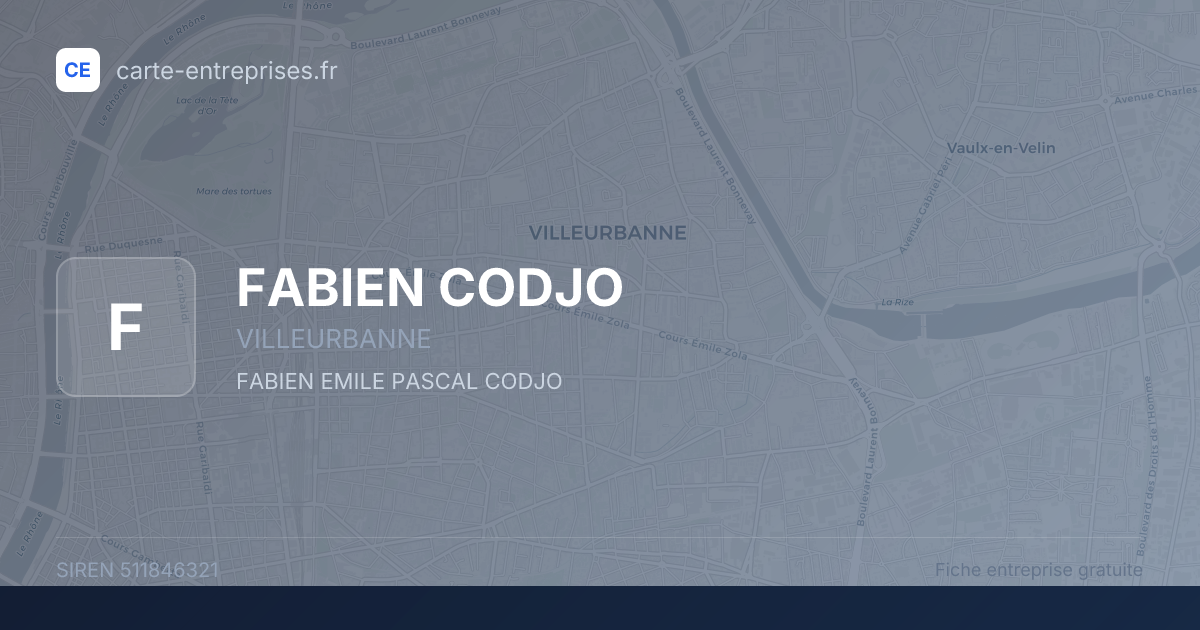 FABIEN CODJO — 511846321 — fiche entreprise