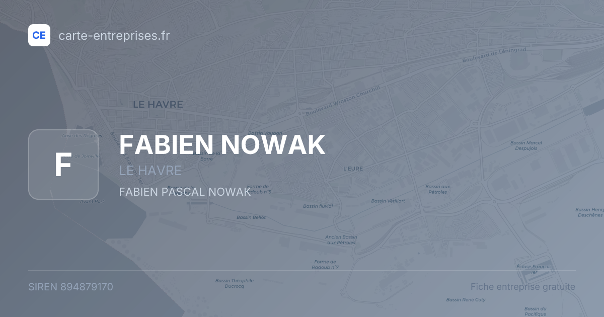 FABIEN NOWAK — 894879170 — fiche entreprise