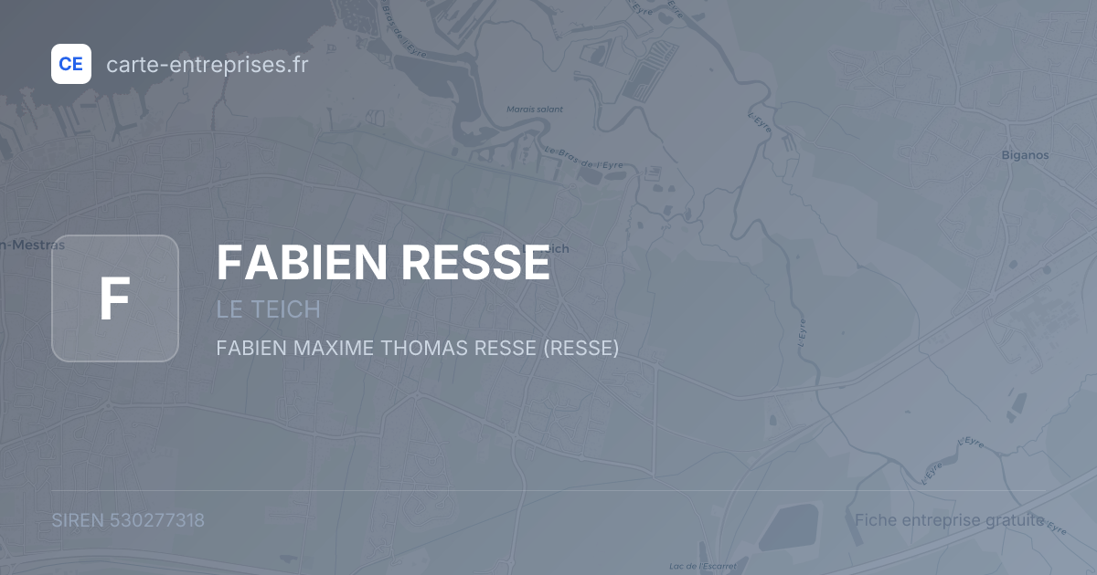 FABIEN RESSE — 530277318 — fiche entreprise