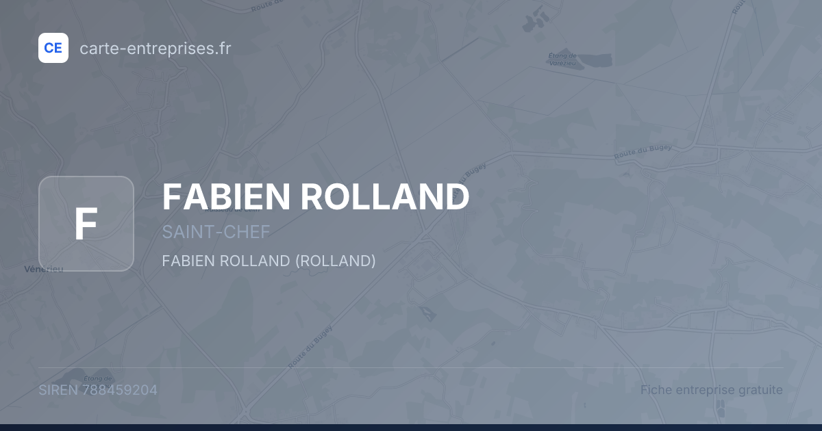 FABIEN ROLLAND — 788459204 — fiche entreprise