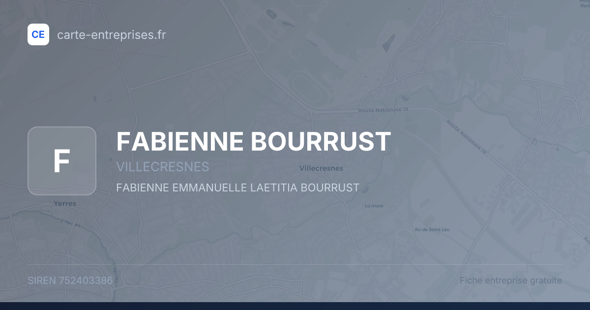 FABIENNE BOURRUST — 752403386 — fiche entreprise