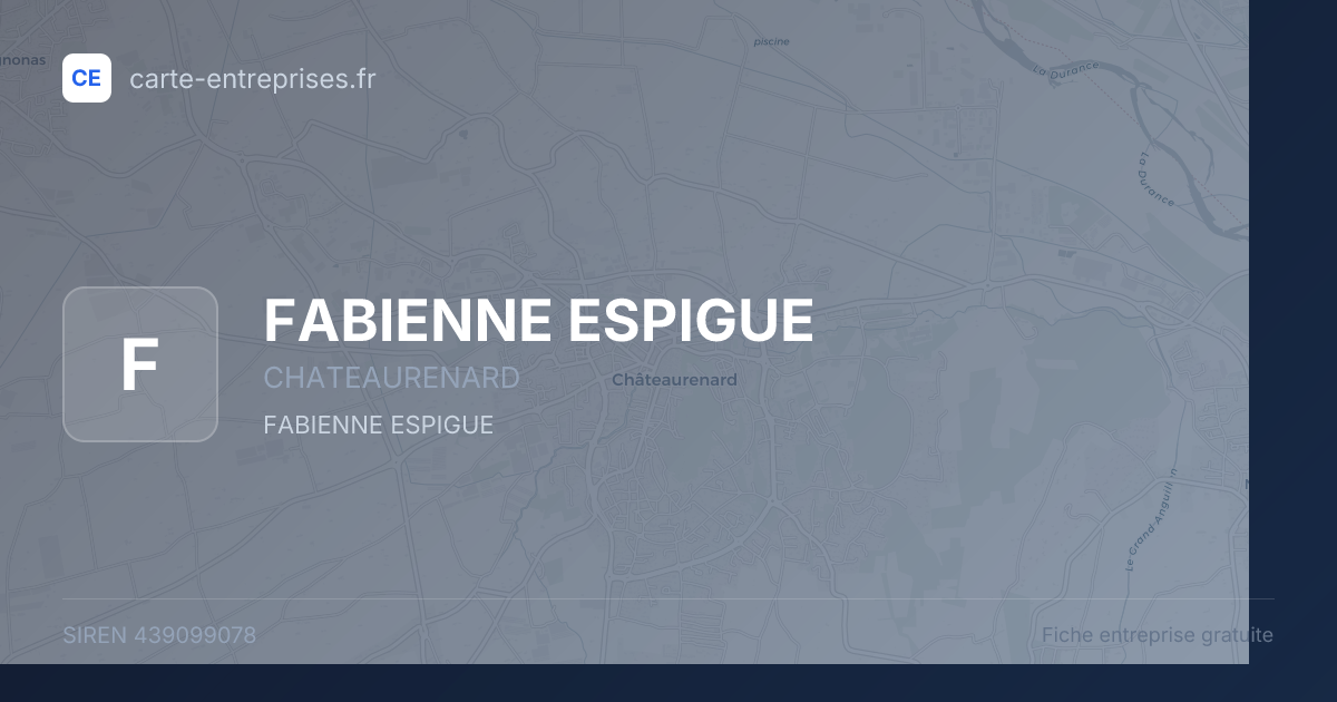 FABIENNE ESPIGUE — 439099078 — fiche entreprise