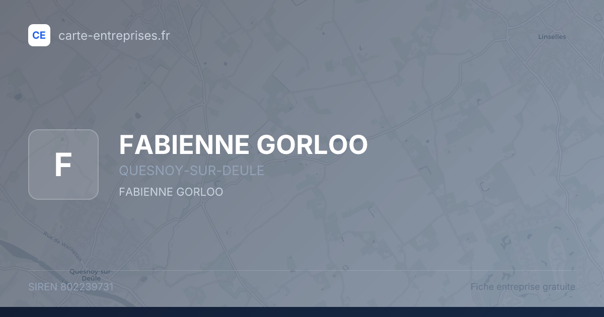FABIENNE GORLOO — 802239731 — fiche entreprise
