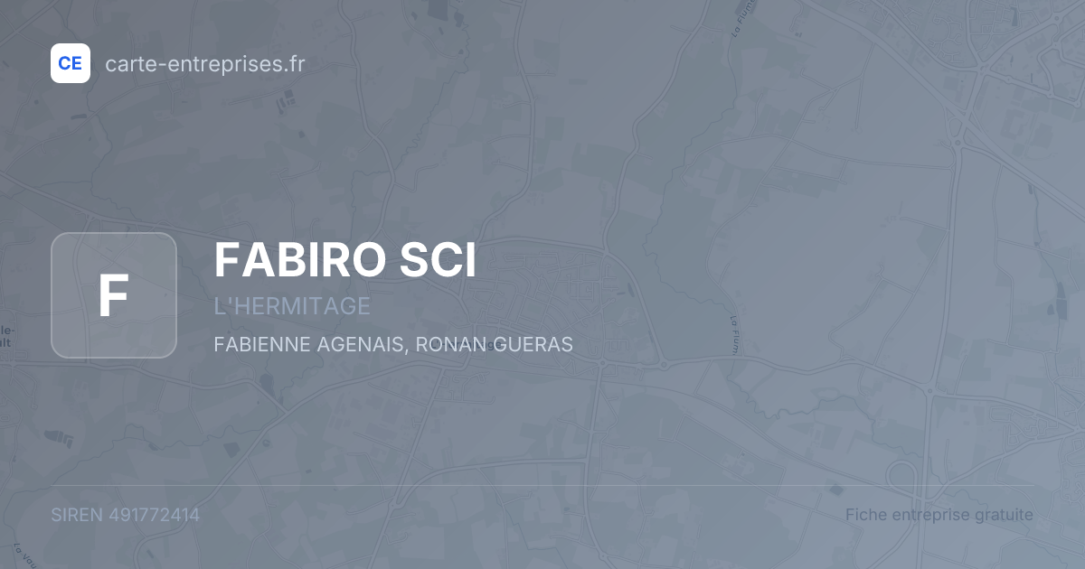 FABIRO SCI — 491772414 — fiche entreprise