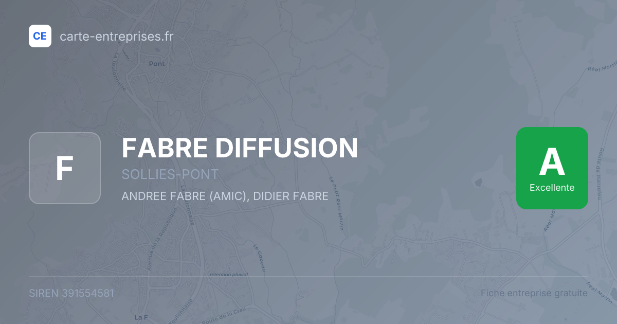 FABRE DIFFUSION — 391554581 — fiche entreprise