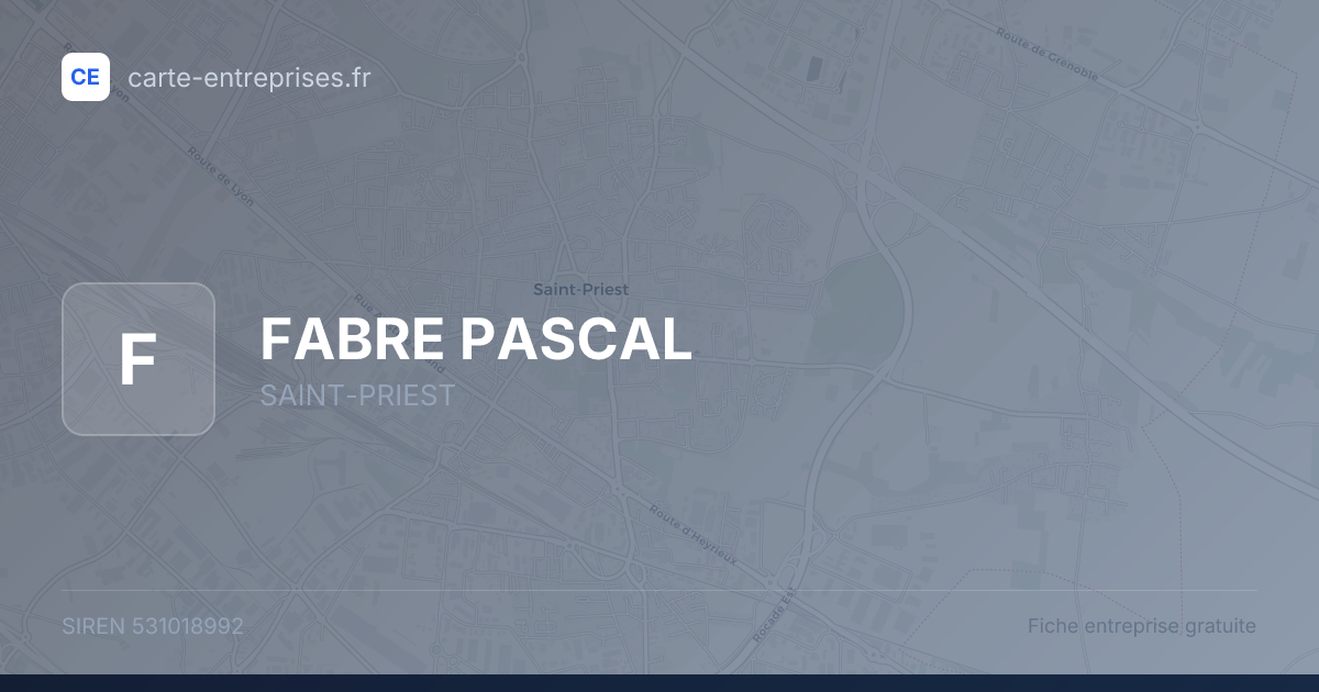 FABRE PASCAL — 531018992 — fiche entreprise