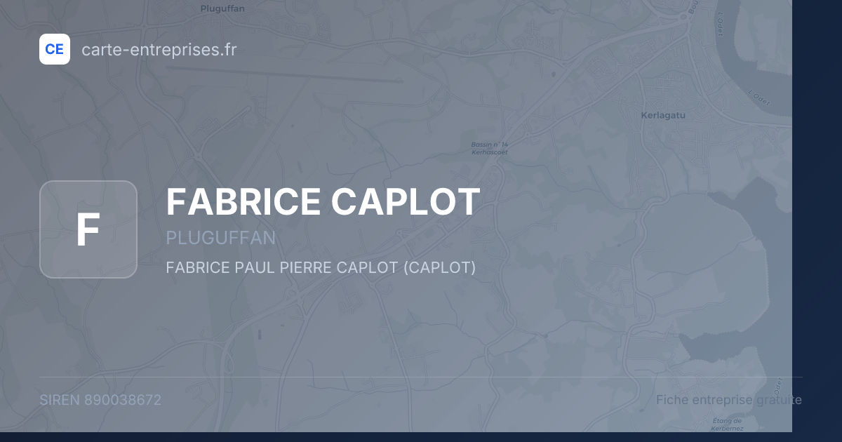 FABRICE CAPLOT — 890038672 — fiche entreprise