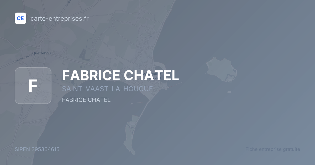 FABRICE CHATEL — 395364615 — fiche entreprise