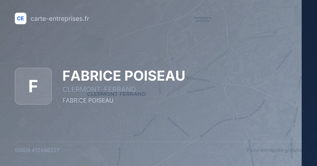 FABRICE POISEAU — 412486227 — fiche entreprise