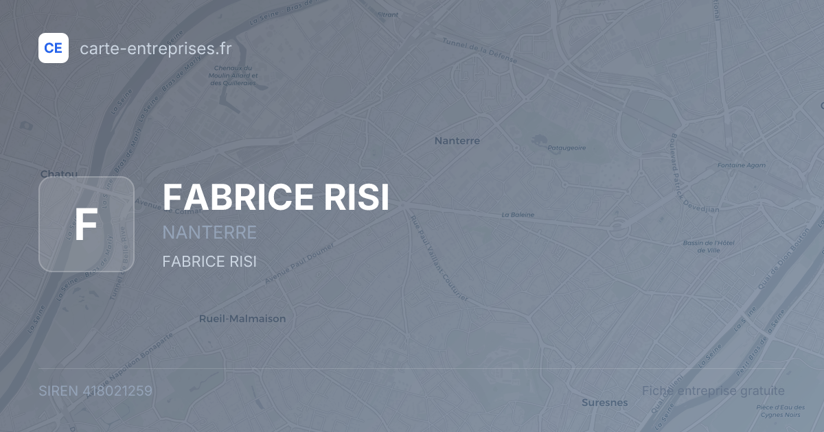 FABRICE RISI — 418021259 — fiche entreprise