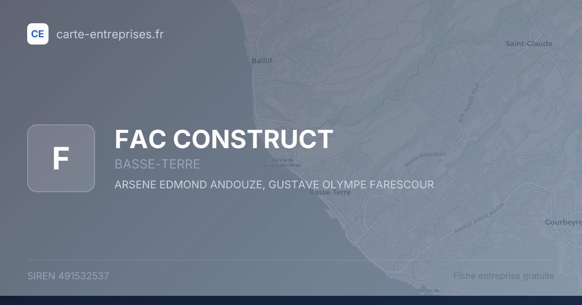 FAC CONSTRUCT — 491532537 — fiche entreprise