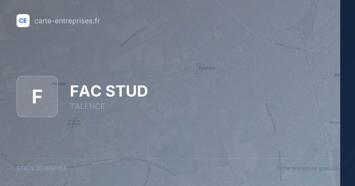 FAC STUD — 307650168 — fiche entreprise