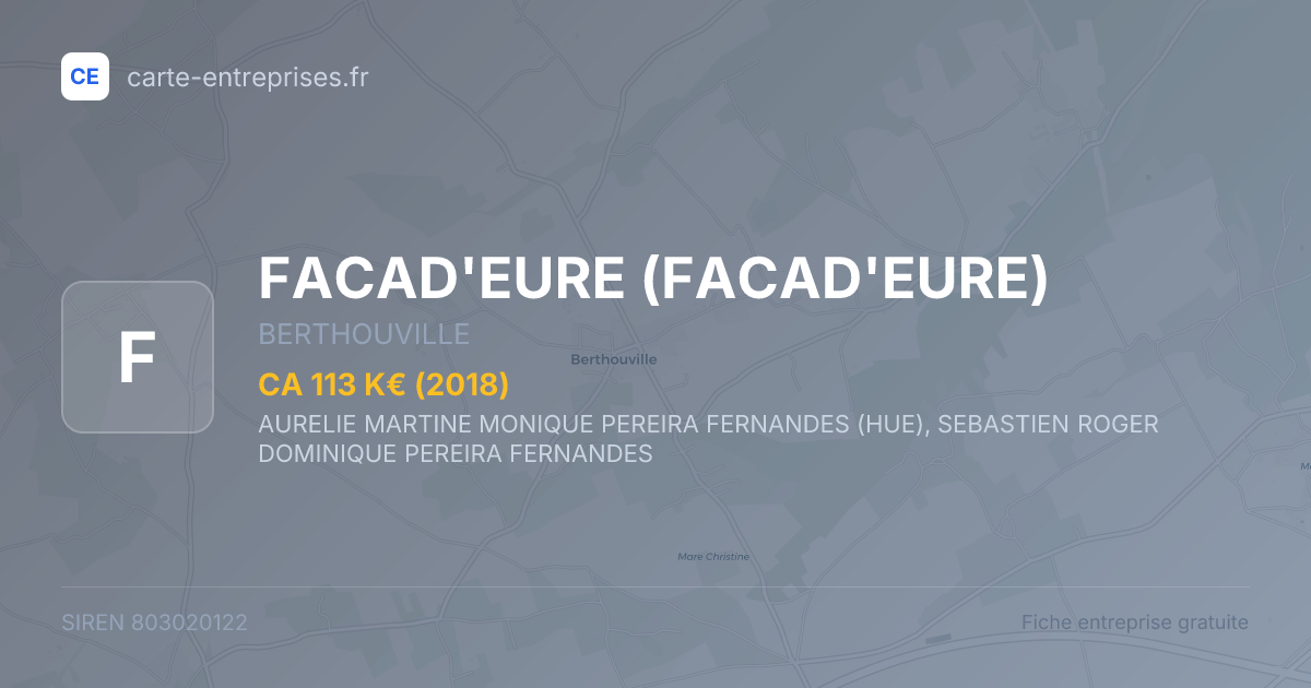 FACAD'EURE — 803020122 — fiche entreprise