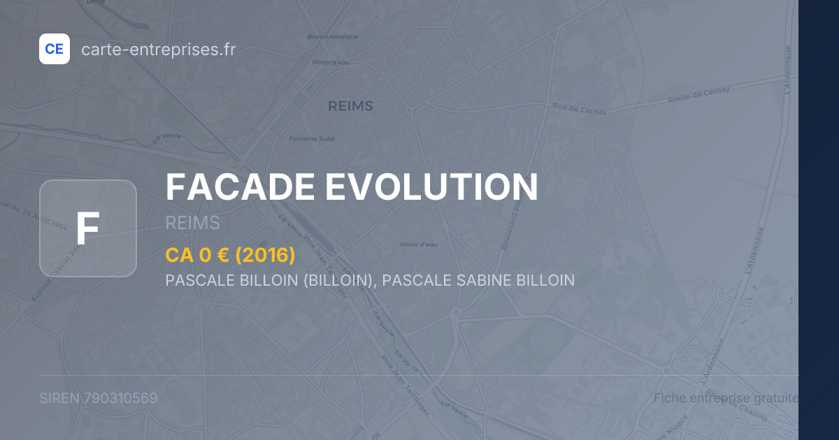 FACADE EVOLUTION — 790310569 — fiche entreprise