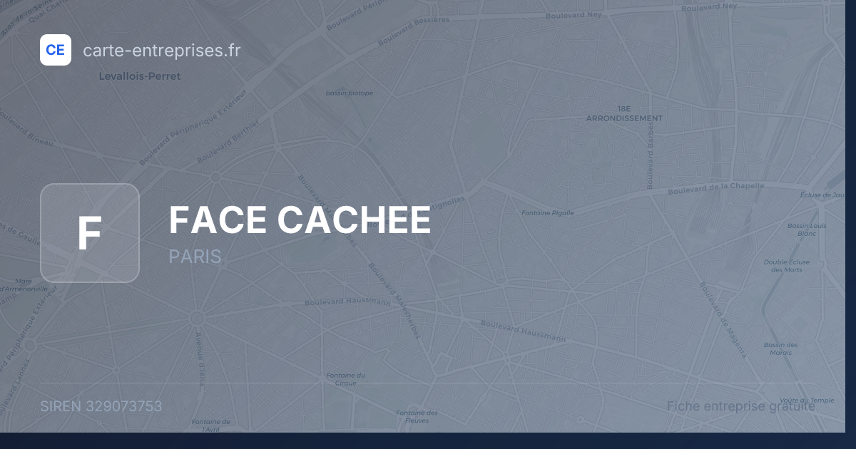 FACE CACHEE — 329073753 — fiche entreprise