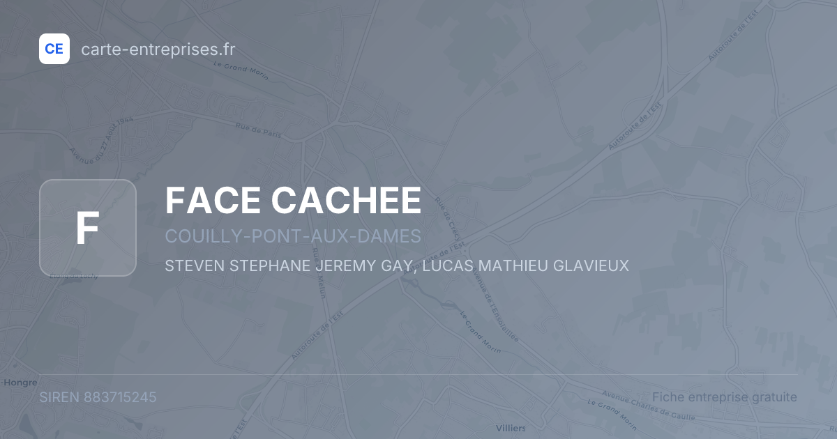 FACE CACHEE — 883715245 — fiche entreprise