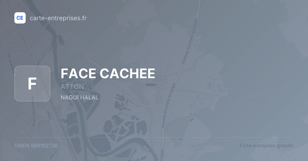 FACE CACHEE — 989102736 — fiche entreprise