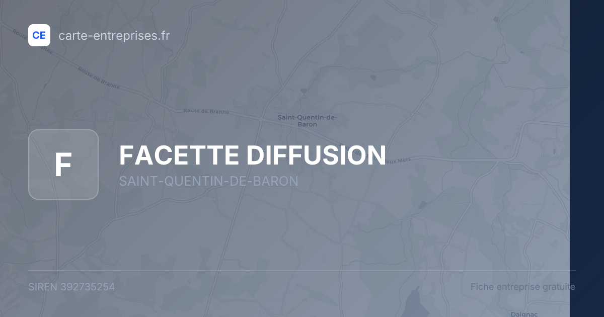 FACETTE DIFFUSION — 392735254 — fiche entreprise