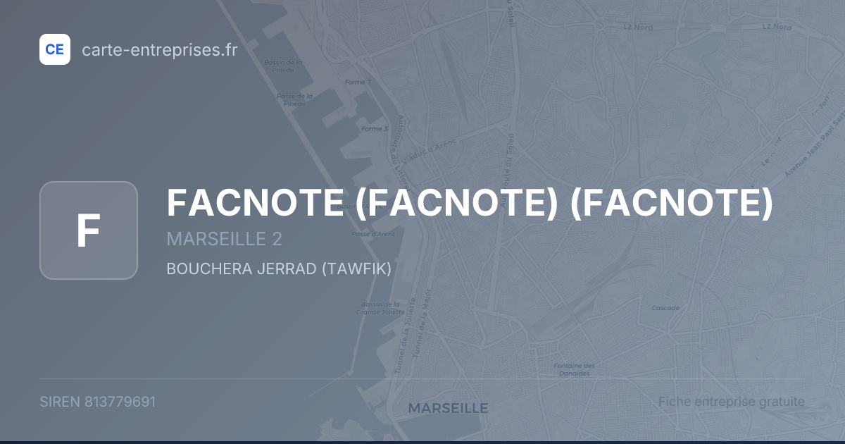 FACNOTE (FACNOTE) (FACNOTE) — 813779691 — fiche entreprise