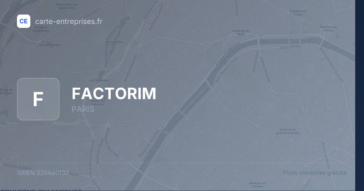 FACTORIM — 320460132 — fiche entreprise