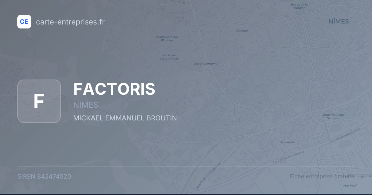 FACTORIS — 842474520 — fiche entreprise