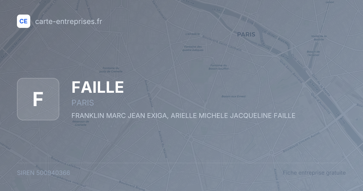 FAILLE — 500940366 — fiche entreprise