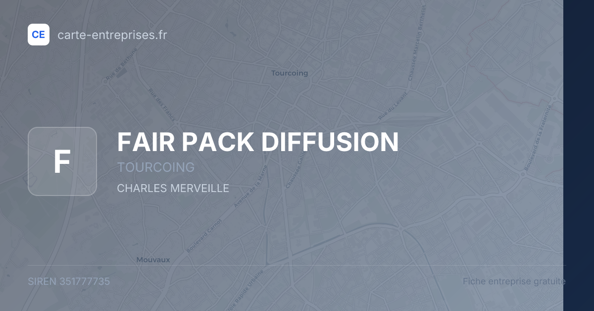 FAIR PACK DIFFUSION — 351777735 — fiche entreprise