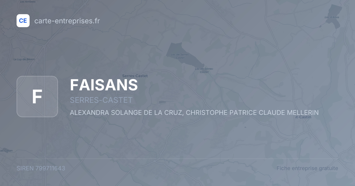 FAISANS — 799711643 — fiche entreprise
