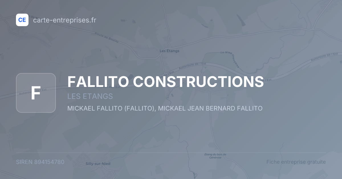 FALLITO CONSTRUCTIONS — 894154780 — fiche entreprise