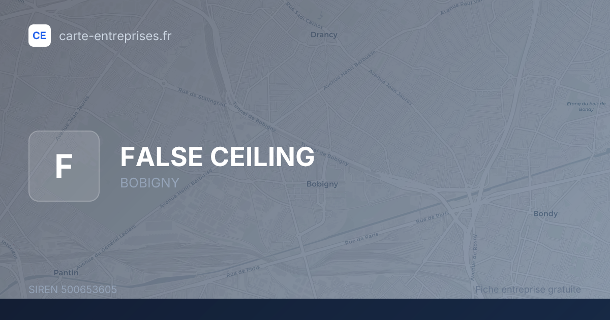 FALSE CEILING — 500653605 — fiche entreprise