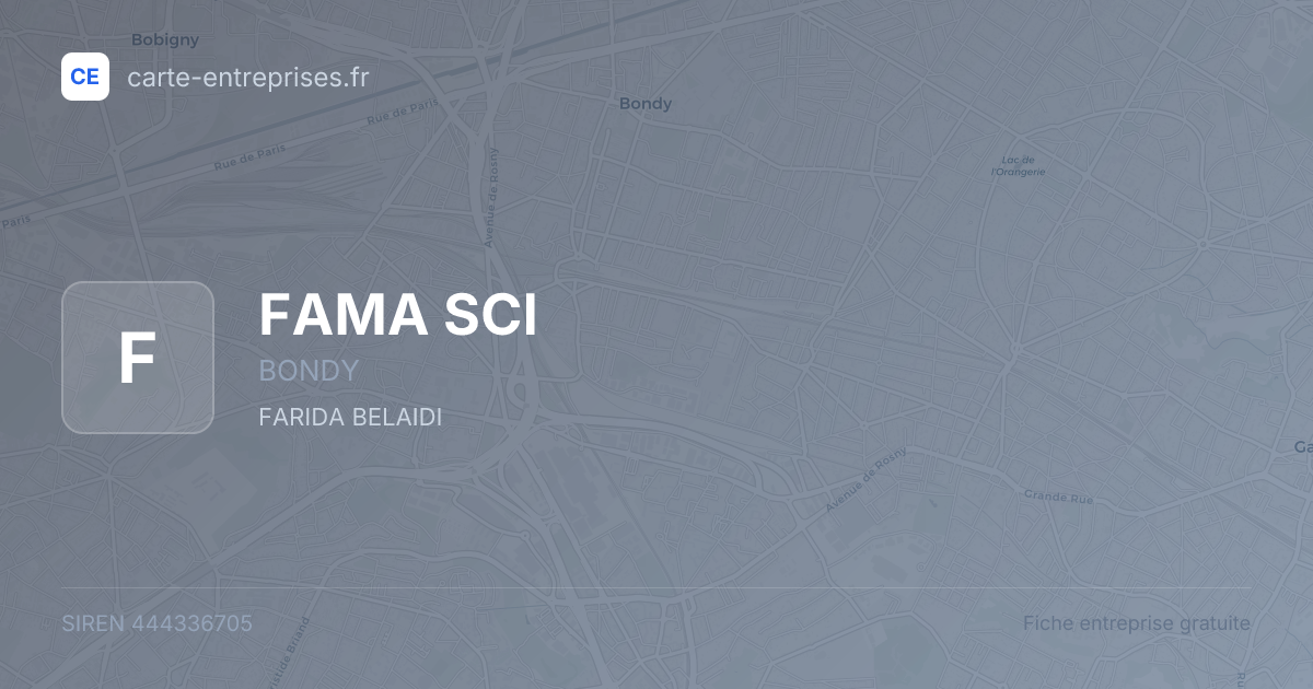 FAMA SCI — 444336705 — fiche entreprise