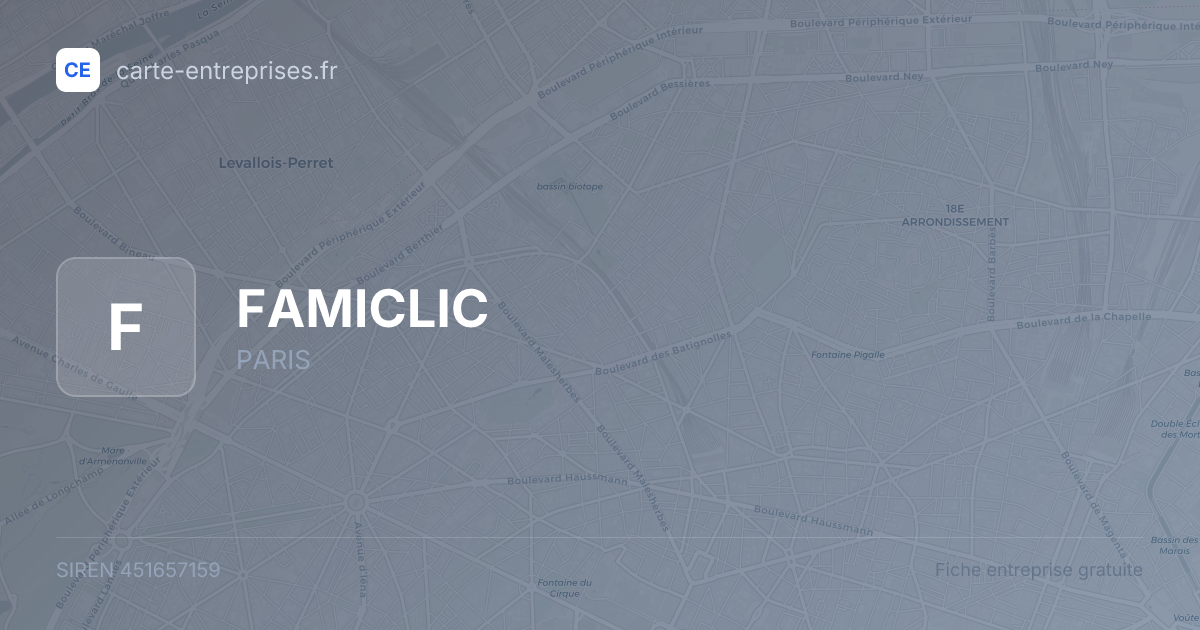 FAMICLIC — 451657159 — fiche entreprise