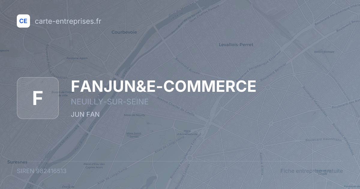 FANJUN&E-COMMERCE — 982416513 — fiche entreprise