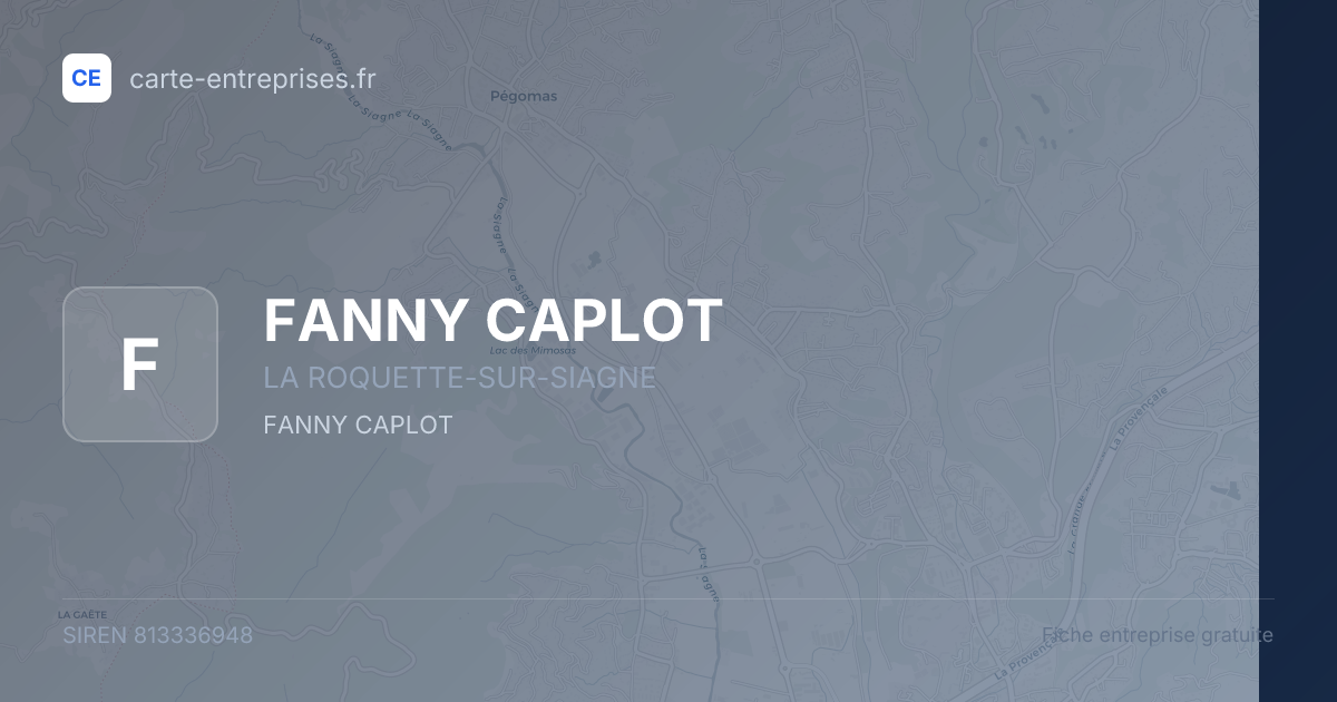 FANNY CAPLOT — 813336948 — fiche entreprise