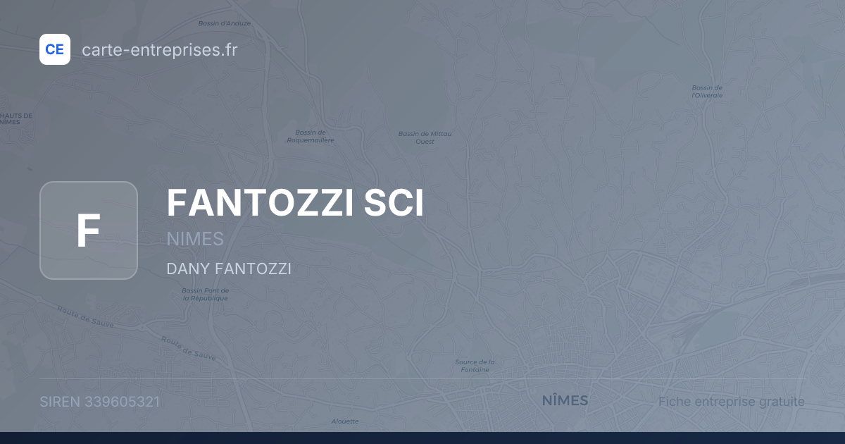 FANTOZZI SCI — 339605321 — fiche entreprise