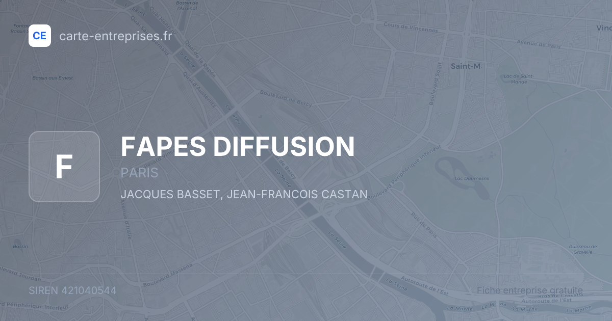 FAPES DIFFUSION — 421040544 — fiche entreprise