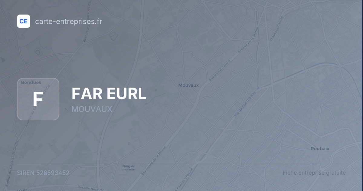 FAR EURL — 528593452 — fiche entreprise