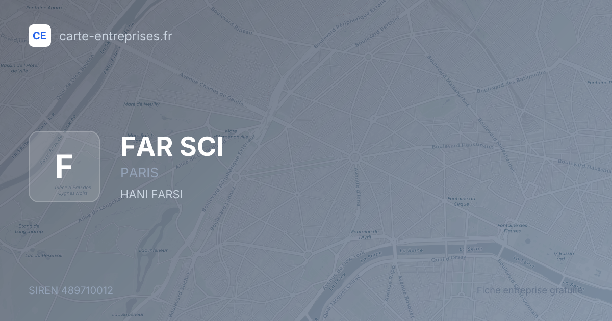 FAR SCI — 489710012 — fiche entreprise