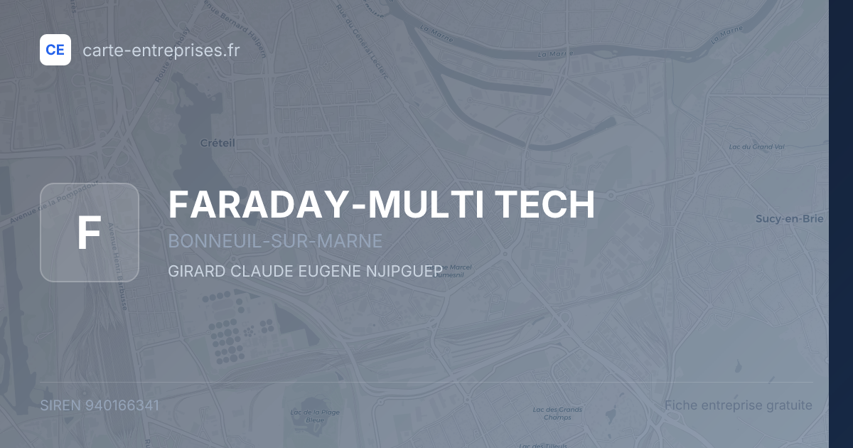 FARADAY-MULTI TECH — 940166341 — fiche entreprise