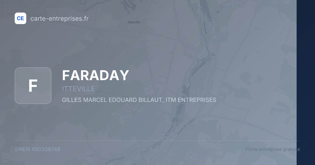 FARADAY — 480338748 — fiche entreprise