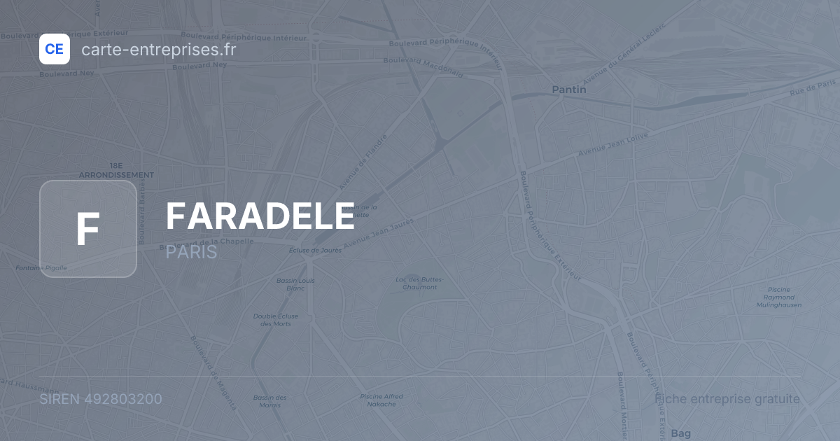 FARADELE — 492803200 — fiche entreprise