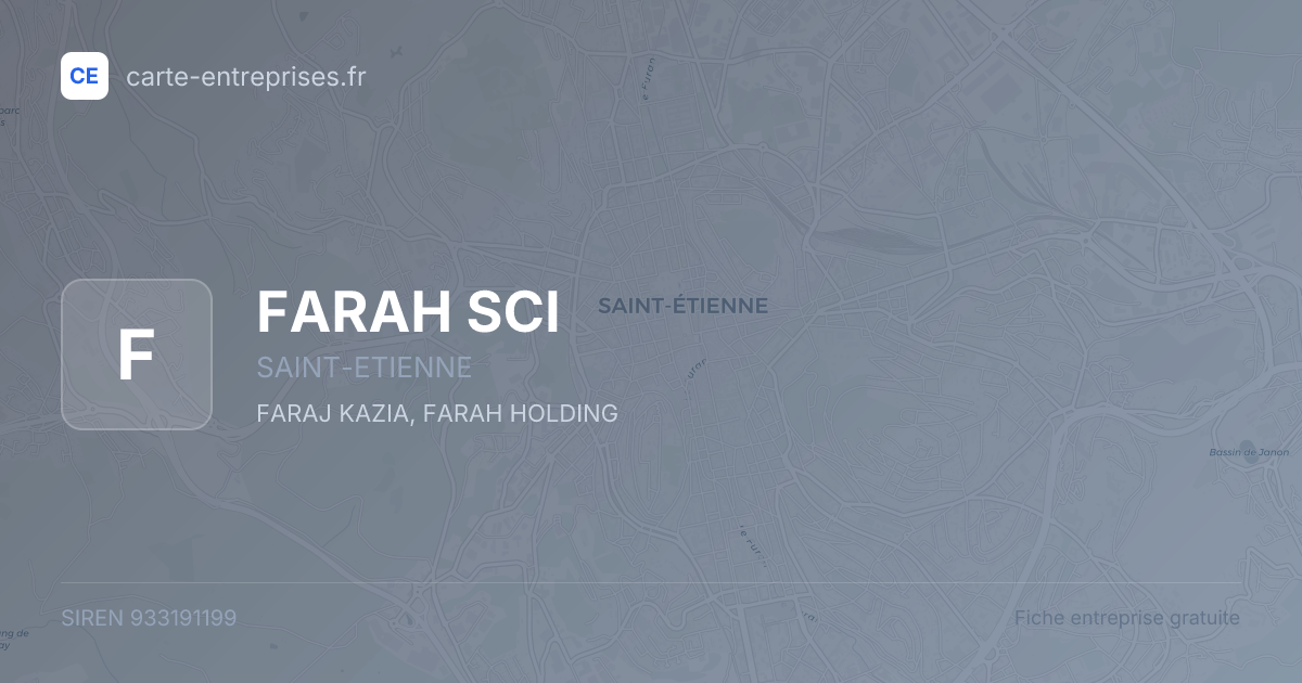 FARAH SCI — 933191199 — fiche entreprise