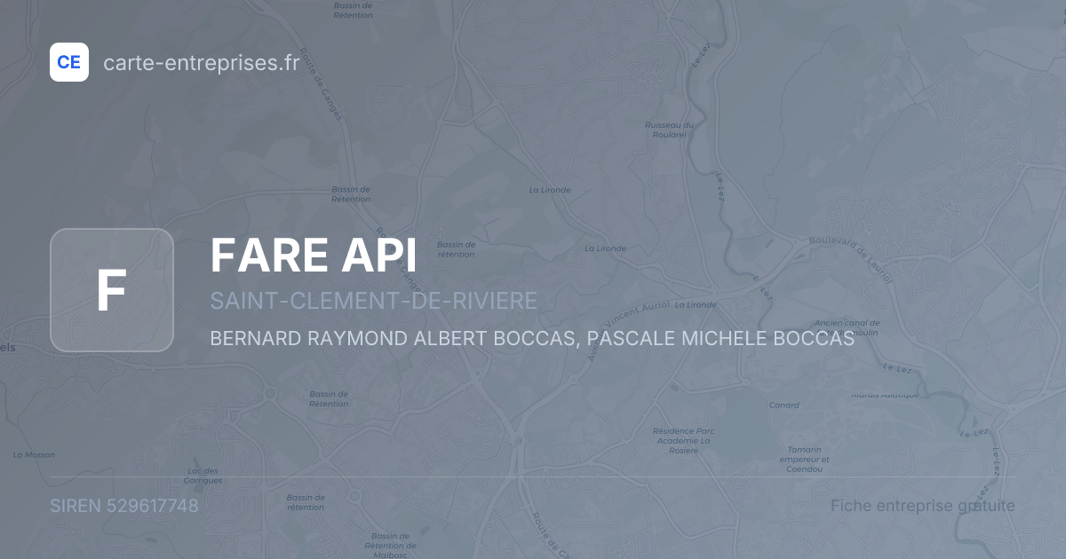 FARE API — 529617748 — fiche entreprise