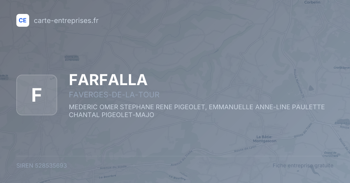 FARFALLA — 528535693 — fiche entreprise