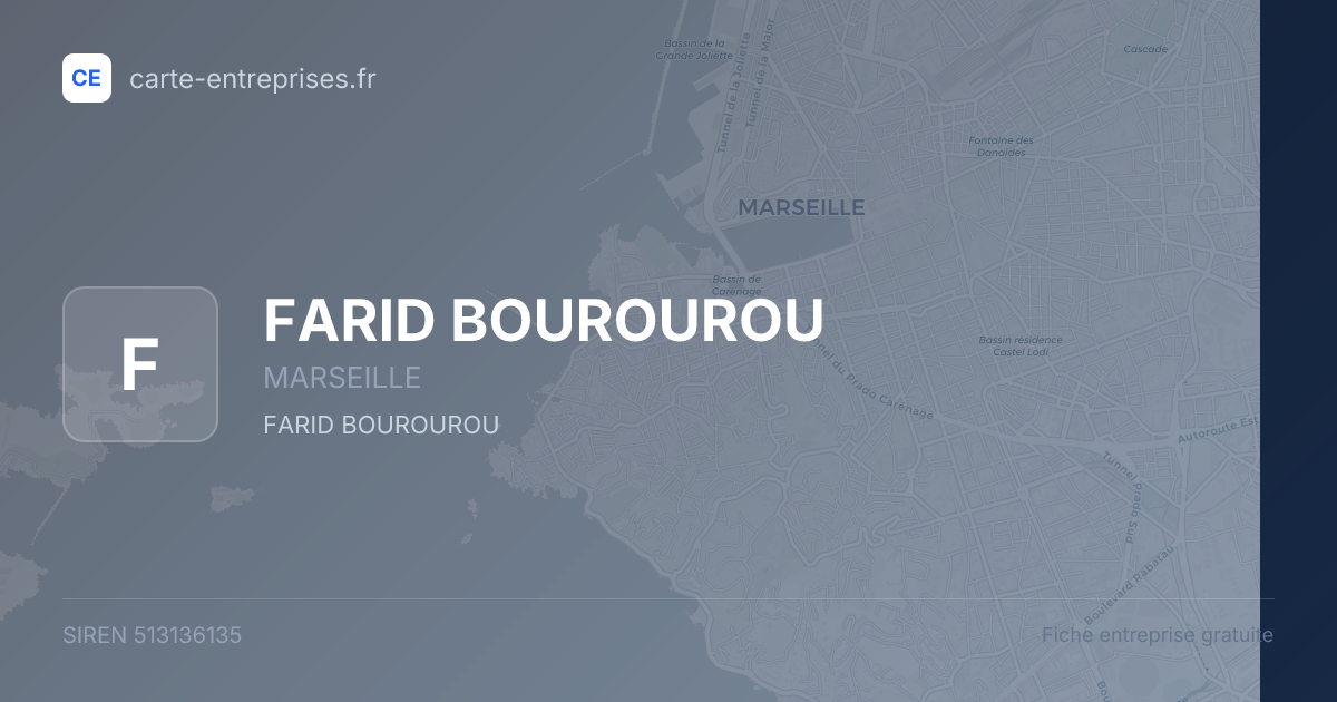 FARID BOUROUROU — 513136135 — fiche entreprise